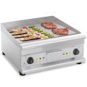 GRILL PŁYTA GRILLOWA PODWÓJNA GŁADKA RYFLOWANA Z SZUFLADĄ NA TŁUSZCZ 230 V 2X 3200 W