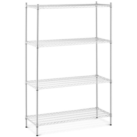 REGAŁ WARSZTATOWY CHROMOWANY 4 PÓŁKI AŻUROWE DO 1 T 1000 KG 120X45X180 CM REGAŁ WARSZTATOWY CHROMOWANY 4 PÓŁKI AŻUROWE DO 1 T 1000 KG 120X45X180 CM