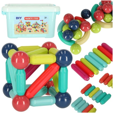 Klocki magnetyczne magnetic sticks duże patyczki dla małych dzieci 50 elementów Klocki magnetyczne magnetic sticks duże patyczki dla małych dzieci 50 elementów