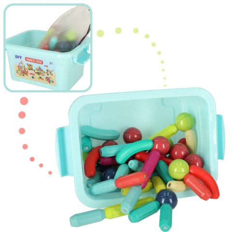 Klocki magnetyczne magnetic sticks duże patyczki dla małych dzieci 50 elementów Klocki magnetyczne magnetic sticks duże patyczki dla małych dzieci 50 elementów
