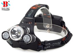 Bailong latarka czołowa led cree xm-l t6 2 x xpe