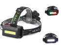 Latarka czołowa bailong 5x led + cob cree xm-l t6