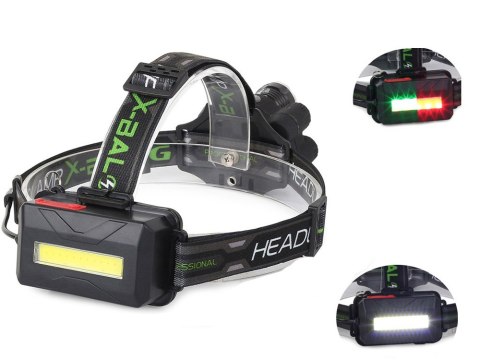 Latarka czołowa bailong 5x led + cob cree xm-l t6 Latarka czołowa bailong 5x led + cob cree xm-l t6