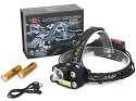 Latarka czołowa bailong 5x led + cob cree xm-l t6