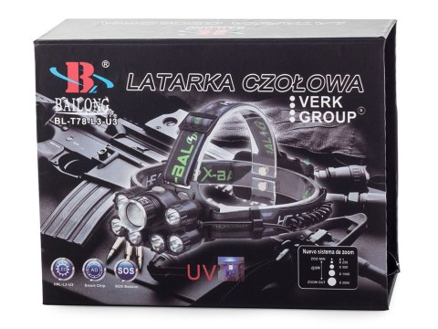 Latarka czołowa bailong cree xm-l t6 7 x led uv Latarka czołowa bailong cree xm-l t6 7 x led uv