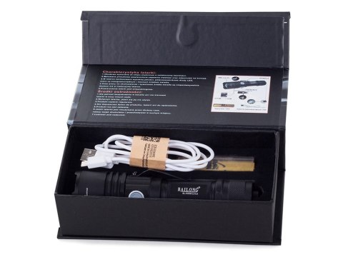 Latarka taktyczna bailong cree led xm-l3-u3 usb Latarka taktyczna bailong cree led xm-l3-u3 usb