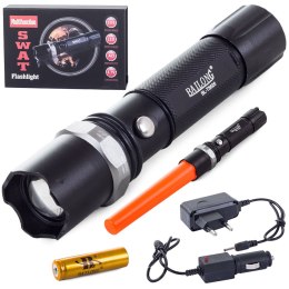 Latarka taktyczna bailong dioda led zoom cree xp-e