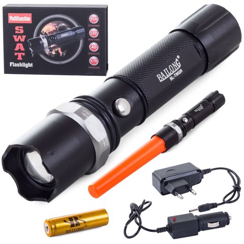 Latarka taktyczna bailong dioda led zoom cree xp-e
