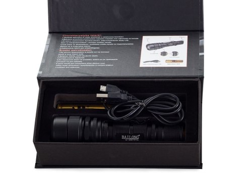 Latarka taktyczna bailong usb led cree xm-l3-u3 Latarka taktyczna bailong usb led cree xm-l3-u3