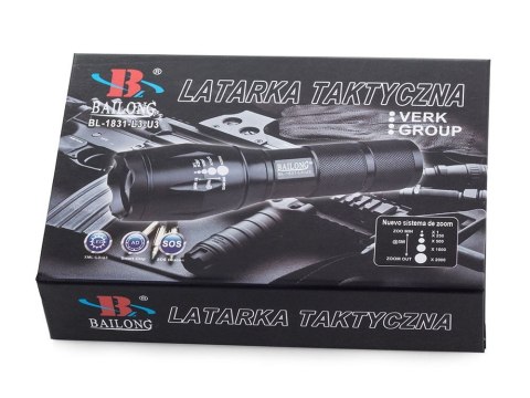 Latarka taktyczna bailong zoom led cree xm-l3-u3 Latarka taktyczna bailong zoom led cree xm-l3-u3