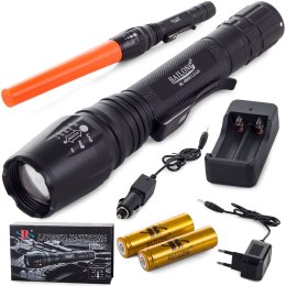 Latarka taktyczna bailong zoom led cree xm-l3-u3