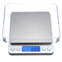 Waga jubilerska kuchenna 2000g 2kg lcd cyfrowa 0,1