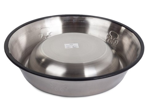 Miska metalowa dla psa kota srebrna na gumie 0,15l Miska metalowa dla psa kota srebrna na gumie 0,15l