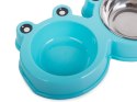 Miska podwójna dla psa kota metalowa 0,175l x 2