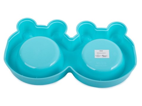 Miska podwójna dla psa kota metalowa 0,175l x 2 Miska podwójna dla psa kota metalowa 0,175l x 2