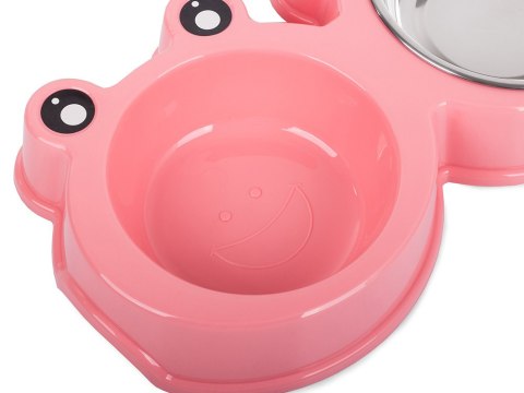Miska podwójna dla psa kota metalowa 0,175l x 2 Miska podwójna dla psa kota metalowa 0,175l x 2