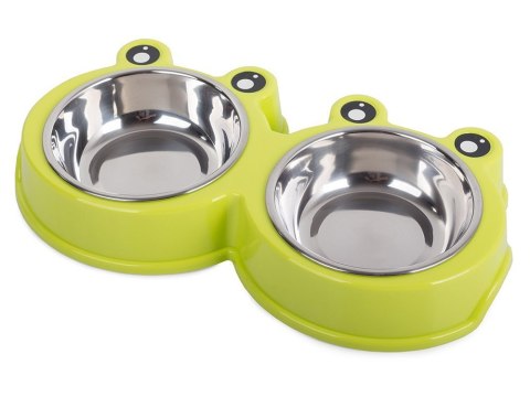 Miska podwójna dla psa kota metalowa 0,175l x 2 Miska podwójna dla psa kota metalowa 0,175l x 2