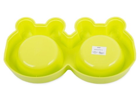 Miska podwójna dla psa kota metalowa 0,175l x 2 Miska podwójna dla psa kota metalowa 0,175l x 2