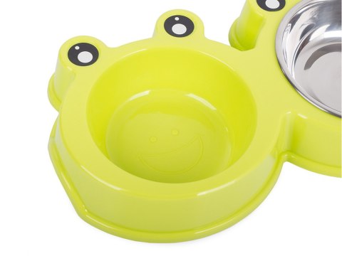 Miska podwójna dla psa kota metalowa 0,3l x 2 Miska podwójna dla psa kota metalowa 0,3l x 2