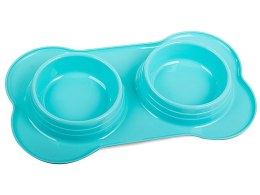 Miska podwójna dla psa kota na karmę 0,4 l x 2