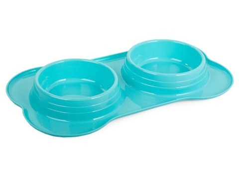 Miska podwójna dla psa kota na karmę 0,4 l x 2 Miska podwójna dla psa kota na karmę 0,4 l x 2