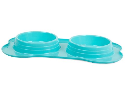 Miska podwójna dla psa kota na karmę 0,4 l x 2 Miska podwójna dla psa kota na karmę 0,4 l x 2