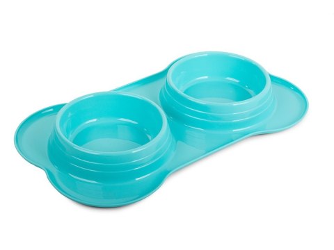 Miska podwójna dla psa kota na karmę 0,4 l x 2 Miska podwójna dla psa kota na karmę 0,4 l x 2