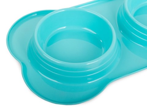 Miska podwójna dla psa kota na karmę 0,4 l x 2 Miska podwójna dla psa kota na karmę 0,4 l x 2