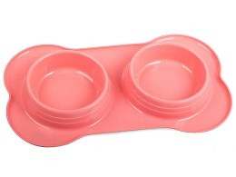 Miska podwójna dla psa kota na karmę 0,4 l x 2