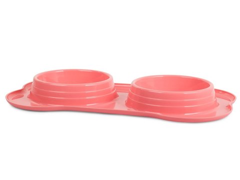 Miska podwójna dla psa kota na karmę 0,4 l x 2 Miska podwójna dla psa kota na karmę 0,4 l x 2