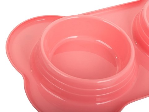Miska podwójna dla psa kota na karmę 0,4 l x 2 Miska podwójna dla psa kota na karmę 0,4 l x 2