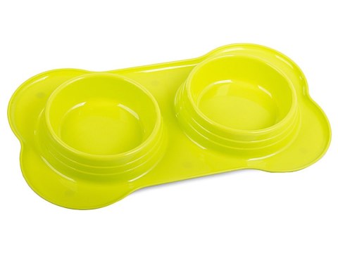 Miska podwójna dla psa kota na karmę 0,4 l x 2 Miska podwójna dla psa kota na karmę 0,4 l x 2