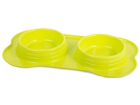 Miska podwójna dla psa kota na karmę 0,4 l x 2 Miska podwójna dla psa kota na karmę 0,4 l x 2
