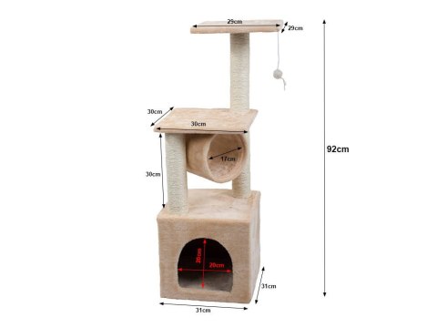 Drapak dla kota drzewko domek wieża legowisko 92cm Drapak dla kota drzewko domek wieża legowisko 92cm