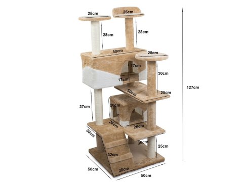 Drapak dla kota drzewko domek wieża legowisko 92cm Drapak dla kota drzewko domek wieża legowisko 92cm